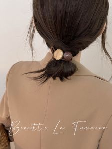 South Korea New Hair Band Fancy Hair Rope Accessible Luxury Leather Case Womens Exquisite Low Hair Accessory for Ponytail Tied Hair Rubber Band Hair Ring