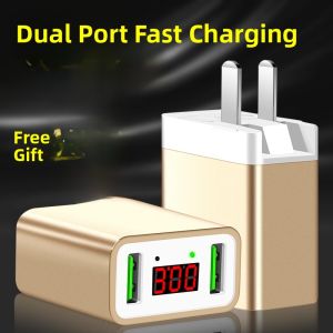 Earise | Dual Port USB Charger Multi-Function Fast Charge Compatible With Apple Android Xiaomi OPPO Huawei Vivo Tablet iPad Universal Multi-Head Data Cable Multi-Pore Flash Charge Charging Head