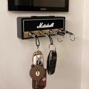 Modern Minimalist Home Decor Sound Box Key Storage Entrance Wall Mounted Luxury Rack Creative Black Plastic Gift Item