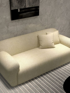 AISHANGSHUYA | Cotton and Linen Sofa Modern Cream Style Apartment Floor Model