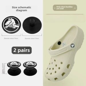 Applicable Hole Shoes Snap Fastener Side Buckle Slippers Crocs Hole Shoes Buckle Repair Accessories Backstrap Black Side Buckle