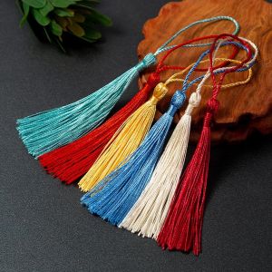10Pcs Bookmark Tassels Fringe Brush Handmade Soft Craft Mini Tassels with Loops for DIY Crafts Jewelry Making Accessories