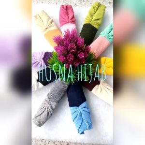 [HUSNA HIJAB] Ciput Rajut 2 Warna Ecer / CIPUT Non Kerut