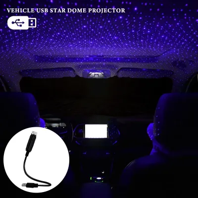 KEVANLY | 1pc Car Interior Lights Romantic LED Starry Sky Night Light Galaxy Star Projector Lamp for Car Roof Room Ceiling Decor Plug Play