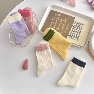 Lollipop Socks Sweet Candy Women Crew Socks Mid Calf Socks Contrast Color Socks Perempuan Cotton Socks Stokin Long Socks Pile Socks Stokin Wanita Women Cute Socks Ins Stokin Women Socks Women Stoking Wanita Stokin Comel