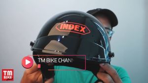 หมวกกันน็อค INDEX รุ่น LADY สีฟ้า (BLUE) แถมฟรี กระจกหน้าหมวกหน้าคละสี 1ชิ้น หมวกกันน็อคครึ่งใบ ขนาดเดียว(ONE SIZE) โดย TMBIKESHOP