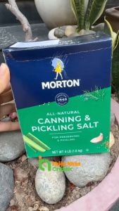 Muối Tự Nhiên MORTON Canning and Pickling Salt Dùng Làm Dưa Muối Ngâm Chua Gia Vị Nấu Ăn 1.8kg 4LB