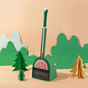 Mini Baby Childrens Three-Piece Sweep Set Toy Broom And Dustpan Household Cleaning Tools Compact Portable Floor Cleaner