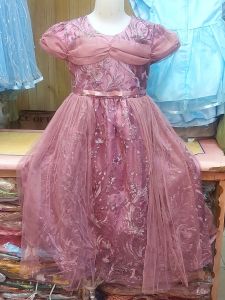 Gaun anak fashion sabrina tile tangan