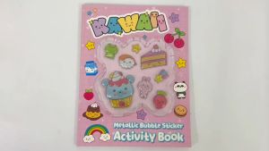 Kawaii Metallic Bubble Stickers Activity Book With Fun Activities For Kids