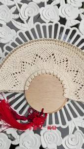 Summer Cooling Hand Fan Craft Grass Woven