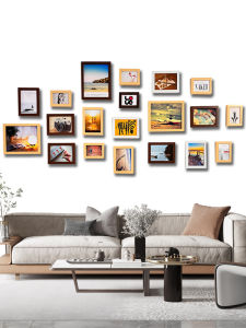 Tấm Tường Ảnh Không Đều Sáng Tạo Không Cần Khoan Khung Hình Treo Tường Tấm Nền Phông Nền Tấm Tường Ảnh Nhiều Khung Hình Resin