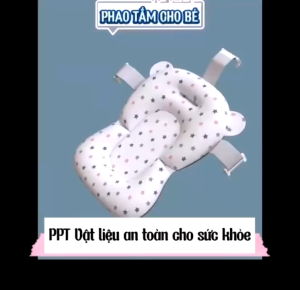 Gối Tắm Cho Bé Sơ Sinh Chống Trượt – Đệm Tắm Trẻ Em Êm Mềm Thoáng Khí Giữ Cố Định Khi Tắm