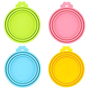 1 Piece BPA Free Reusable Silicone Pet Can Lid Universal Fit for Most Sized Dog and Cat Food Cans Airtight Seal Preserves Fres