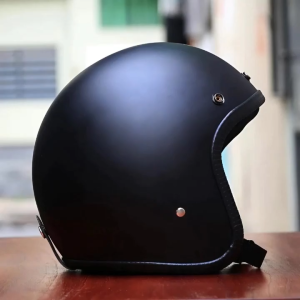 Mũ bảo hiểm 3/4 retro đen nhám size dưới 58cm – Form tròn thời trang đi phượt đi phố siêu ngầu