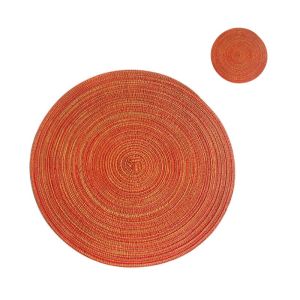 Braided Round Placemats And Coasters Set Natural Woven Table Mats for Dining Party Kitchen Decor 1/4/10 Sets Options Available