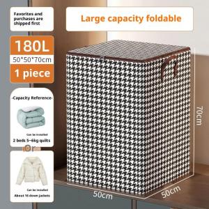 220L Big Size Clothes Storage Box With Cover Large Laundry Basket Organizer Bag For Baby Foldable