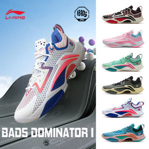 LI-NING BADFIVE DOMINATOR I ผู้ชายรองเท้าบาสเก็ตบอลกีฬามืออาชีพขาตั้งกล้อง ABFV003 Legit