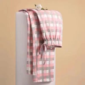 2027 Comfy Korean Plaid Pajama Pants - Plus Size Loose Cotton Sleepwear for Women Casual Nightwear 40-100KG