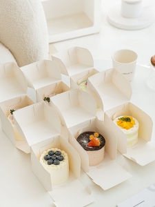 INS Style 2/3-Inch Mini Block Cake Packing Box Mousse Dessert Box Baking French Pastry Take out Box
