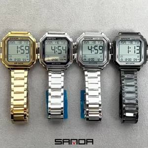Sanda | SANDA New 6379 Mens Fashion Electronic Watch Calendar Night Light Stopwatch Timer Alarm Clock Sports Mens Digital Watch