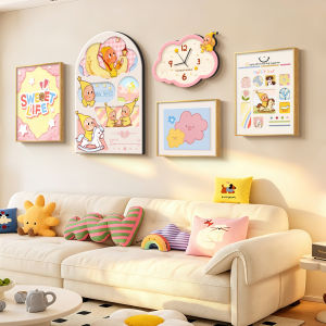 HAIMASHENGKANG | Dopamine Creamy Style Cartoon Star Person Living Room Decorative Painting