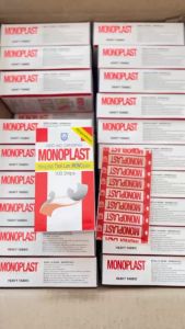 Băng Cá Nhân MONOPLAST (Thái Lan)- HỘP 100 MIẾNG- SIÊU DÍNH