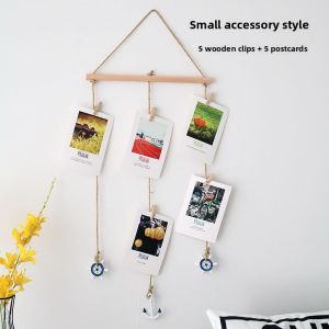 Creative Photo Wall Decorations Mediterranean Style Indoor Dormitory Kindergarten Room Decorations Hand-Painted Wood Artwork