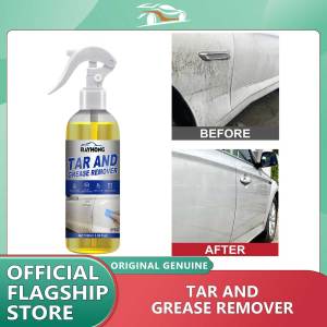 Rayhong 100ml Car Oil Tar Grease Remover Solvent Based Formula Exterior Surfaces Cleaner Automoive Car Cleaning Spray Paint Care Car Tar Grease Remover Car Glass Heavy Oil Cleaner Car Paint Dirt Cleaning Polishing Agent Waterproof Oil Film Degreaser