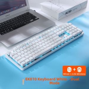 DAREU | Gaming and Office Wireless Triple Mode Mechanical Keyboard Black Cyan Red Tea Axis