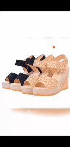 Korean version of muffin thick bottom open toe mesh gauze fish mouth sandals for women