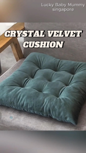 Crystal Velvet Square Chair Cushion / Cover Sofa Office Chair / Colourful Mat Pad / Pearl Cotton Cushion