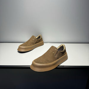 Comfortable Casual Mens Board Shoes Soft Bottom Fashion Design Easy to Wear Outdoor Sports Footwear Breathable Leather