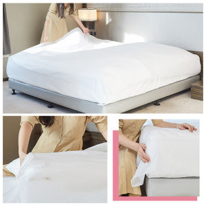 Disposable Bed Sheets Quilt Cover and Pillow case Set for Hotel and Travel. Portable Sheet Ready to use Disposable Bedding Set Sheet Travel (4-Piece/3-Piece)