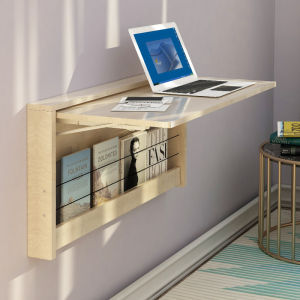 Ultra-Thin Foldable Storage Table Wall Mountable Dining Table Computer Table Study Writing Desk Hanging Storage Rack Telescopic Desk