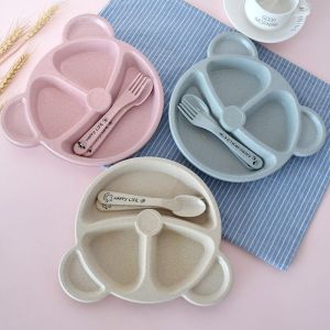 Baby Wheat Training Plate & Feeding Tableware Set