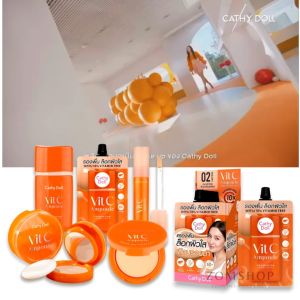 ✅ Cathy Doll รวมทุกตัวของ【วิตซีแอมพูล】เมคอัพ  Vit C Ampoule Foundation Concealer Powder SPF50 PA+++
