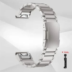 26mm 22mm Quickfit Titanium Strap For Garmin Fenix 6/6X/6XPro/7/7X/5/5X/5XPlus/3 Metal Release Watch Band For Forerunner 945 935