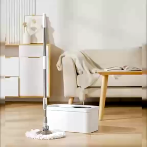 Bộ thùng cây lau nhà cán dài 360 độ thông minh cho nhà tắm cao cấp tách nước