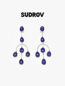 Exclusive Design Lapis Lazuli Ear Jewelry Light Luxury 2026 Spring/Summer