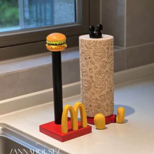 McDonalds Kitchen Tissue Holder Stand Adorable Home Storage Rack Japanese Style Cartoon Bathroom Toilet Paper Organizer