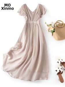XMO | Đầm Dài Bohemian Lụa Trắng