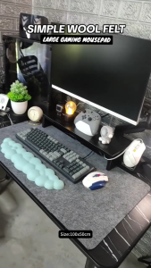 Simple Wool Felt Large Gaming Mouse Pad Office Home Desk Mice Mat Supplies 140x60/120x60/100x50/90x45/80x40cm 毛毡鼠标垫