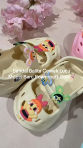 Sandal Balita Cewek Lucu Model Baru Powerpuff Girls Imut - Dulux 696E 20/25