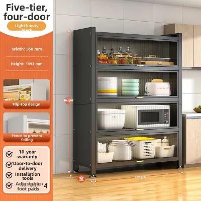 Multifunctional Dustproof Multi-level Tall Storage Cabinet for Kitchen Home