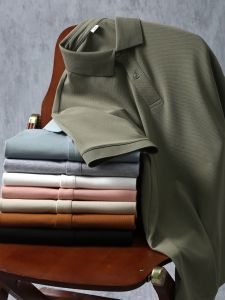 Áo Thun Polo Nam Tay Ngắn Thoáng Khí Mùa Hè Màu Trơn Cổ Bẻ Lưới Cảm Giác Lạnh Nhiều Màu Quần Áo Công Sở Thường Ngày