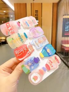 [Little B House] Milk Tea Drink Duckbill Clip Drink Bottle Hair Clip Hairpin Headdress 可爱牛奶饮料瓶子发夹夹子 Klip Rambut - H42
