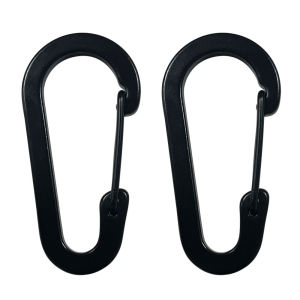 2 Pcs Aluminum Alloy Spring Clip Hooks Climbing Carabiner Buckle Keychain Clip for Camping Hiking Fishing