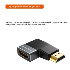 CABLETIME 8K HDMI Adapter Bộ Chuyển Đổi Nam Sang Nữ HDMI 2.1 60Hz 48Gbps Tốc Độ Cao Cho HDTV Laptop PS4/5 - Kết Nối Góc Phải