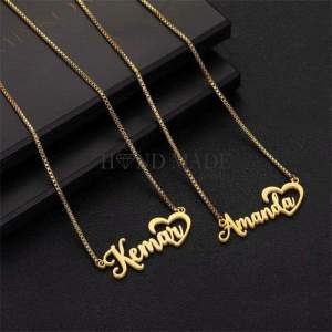 PROMO!!! KALUNG NAMA LAPIS EMAS!!! PERHIASAN LAPIS EMAS!!! AKSESORIES NAMA
